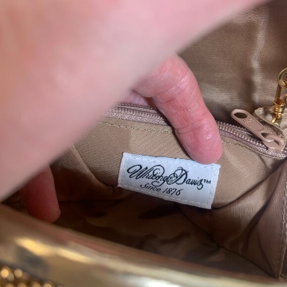 Whiting & Davis Round Gold Mesh Evening Bag Shoulder/Crossbody - Picture 7 of 7